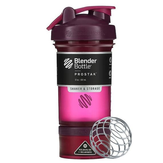 Спортивний шейкер BlenderBottle ProStak 22oz/650ml з 2-ма контейнерами Plum