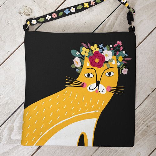 Сумка женская Taystra Кот в веночке 30x29 см (TAI_23J011) | Зображення 1