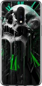 Чехол на OnePlus 7 Череп-часы "4100u-1740-17620"