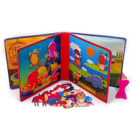 Розвиваюча фетрова книга для дітей "Хто де живе?" 823437, 25 липучок | Зображення 2