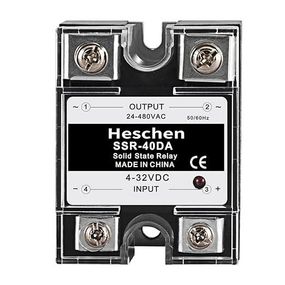 Однофазне твердотільне реле постійного/змінного струму, SSR-40DA, вхід 4-32 В постійного струму, вихід 24-4