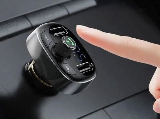 FM трансмиттер Bluetooth модулятор Baseus S-09 2USB CCALL-TM01 адаптер зарядное устройство Черный | Зображення 6