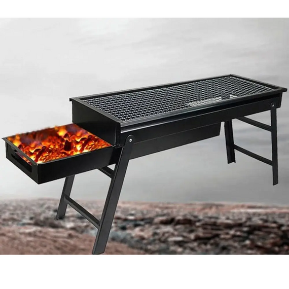 Мангал-гриль розкладний переносний з решіткою для барбекю, гриль, шашлику 62*24*35 | Зображення 1