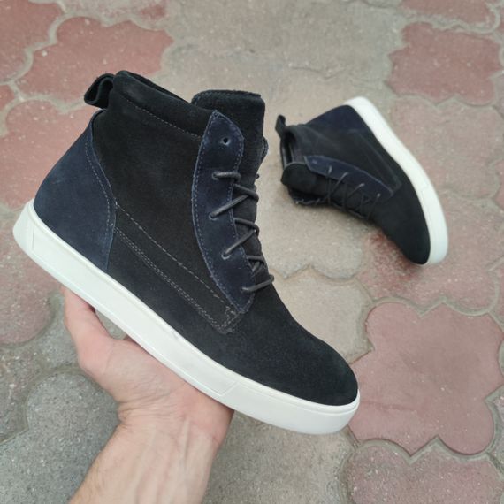 Черные ботинки с синими вставками 40 41 42 размер | Зображення 2