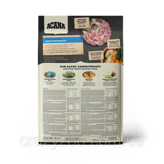 Сухой корм для собак всех пород Acana Adult Dog Recipe 6 кг с мясом птицы и рыбы а52560 | Зображення 1