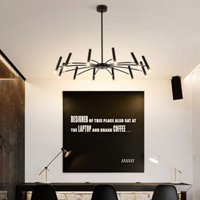 Люстра стельова на 9 лампочок 26425 Чорний 30-65х85х85 см.