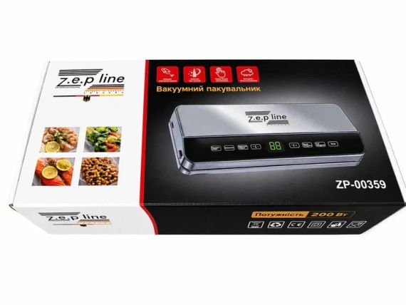 Вакуумный упаковщик для пищевых продуктов 200Вт Zepline ZP-00359 Бытовой автоматический вакууматор с LED дисплеем + 20 пакетов | Зображення 8