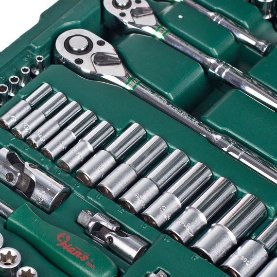 Набор инструмента 163 предмета 1/4", 3/8",1/2" HANS (ТК-163) | Зображення 4