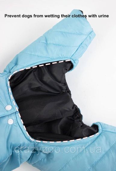 Комбинезон для собак и котов EcoToys Sky Blue XXXL голубой A: 42 см B: 57 см C: 40 см 6956 | Зображення 2
