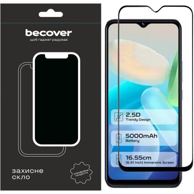 Стекло защитное BeCover Vivo Y02/Y02A Black (709275)