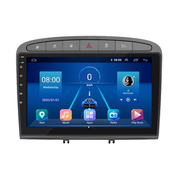 Штатная магнитола 9" Lesko для Peugeot 308 I Рестайлинг 2011-2015 6/128Gb 4G Wi-Fi GPS Top Пежо