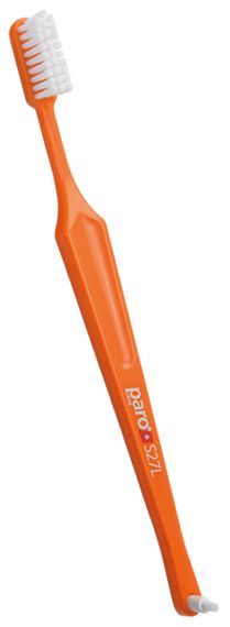 Зубна щітка м’яка paro® toothbrush S27L з монопучковою насадкою, помаранчева