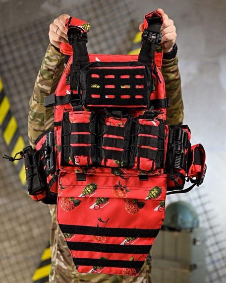 Плитоноска 4 быстрых сброса с напашником NETFLIX RUN   ПП4637 | Зображення 8