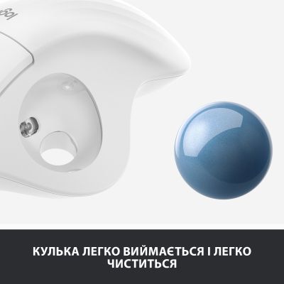 Мишка Logitech Ergo M575 Wireless Trackball Off-white (910-005870) (910-005870) | Зображення 6
