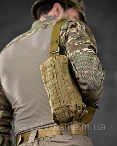 Сумка тактическая через плечо или на пояс койот ДЛ6328 | Зображення 4