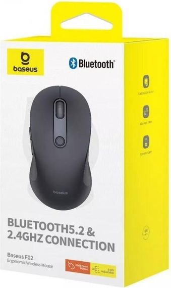 Миша Baseus F02 Black (B01055505111-01)