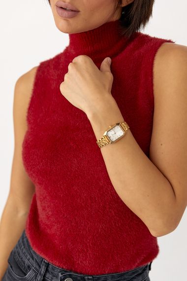 Жіноча жилетка із альпаки - червоний цвет, ONE SIZE (є розміри) | Зображення 3