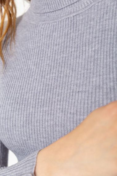 Гольф жіночий в рубчик, колір сірий, 204R036 | Зображення 4