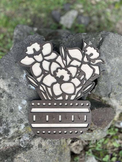 Настінна ключниця з дерева Дерев’яний органайзер для ключів Тримач для зберігання Персоналізація | Зображення 9