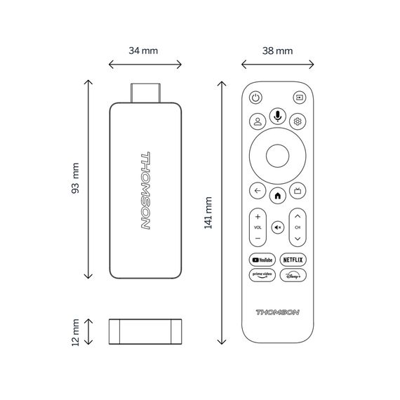 Медіаплеєр THOMSON Streaming Stick 140 4K UHD (223490) | Зображення 1