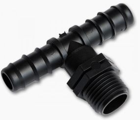 Трійник Bradas із зовнішньою різьбою 1/2" штуцер під трубку 25 мм 25 шт