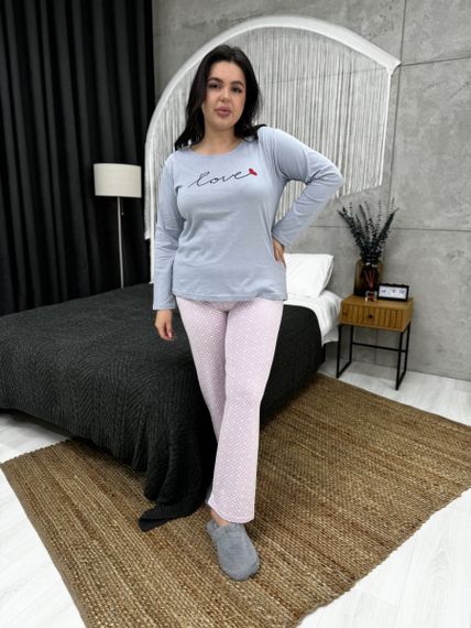 Затишна піжама домашній костюм  PLUS SIZE | Зображення 5