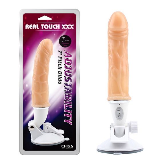 Вібратор реалістичний Chisa Real Touch XXX Adjustability на регульованій присосці, бежевий Sex Aura | Зображення 1