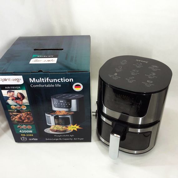 Фритюрница профессиональная Rainberg, Аэрогриль без жира, Домашняя фритюрница аэрогриль без масла XV-23 | Зображення 8