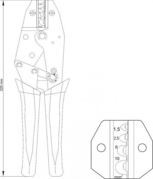 Кліщі для зняття ізоляції обтискання кримпер 230 мм YATO YT-2297 | Зображення 4