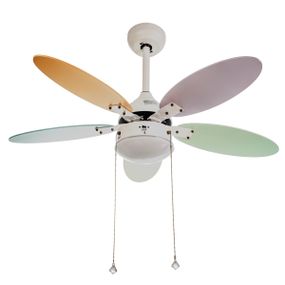 Люстра вентилятор LED 18W WW+NW+CW WH (BKL-906S/1)