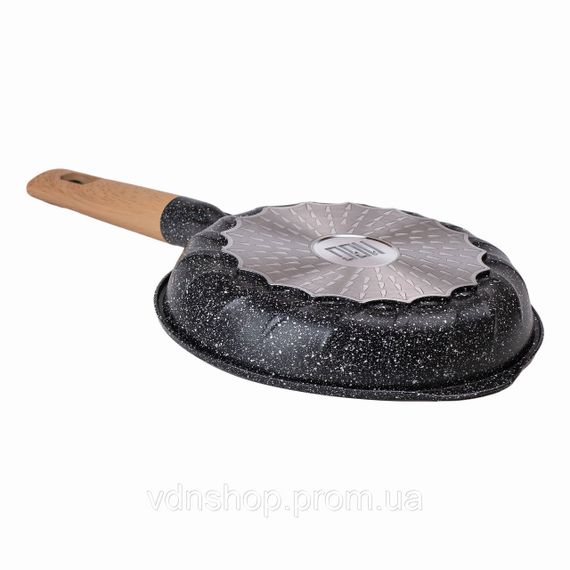 Мраморная алюминиевая сковорода с антипригарным покрытием Ø 22 см черная MGC HP-4-422B | Зображення 2