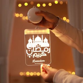 Декоративная LED лампа Ramadan, набор 2шт, на батарейках, украшение на стену или окно Рамадан