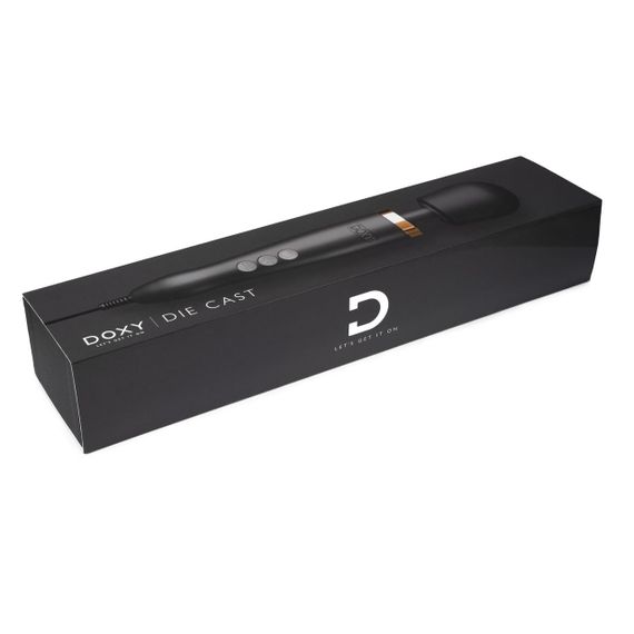 Преміальний вібромасажер DOXY Die Cast матово-чорний, з покриттям із 24-каратного золота Sex Aura | Зображення 5