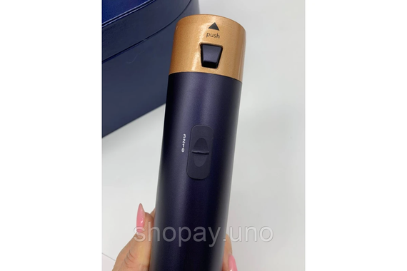 Стайлер 5в1 HAIR BRUSH Styler + Коробка с функциями объема, выпрямление, накручивание темно-синий | Зображення 5