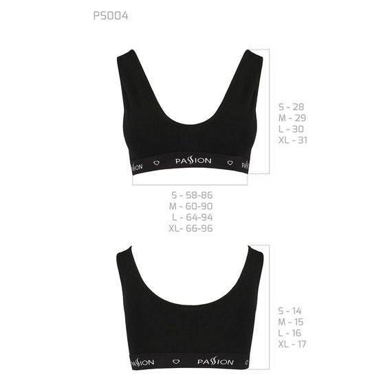 Спортивный топ с широкой резинкой Passion PS004 TOP XL, black | Зображення 5
