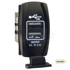 Авто / Мото USB зарядний пристрій Recessed ATV White IP68, 2,1