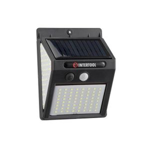 Світильник акумуляторний настінний 144 SMD, вуличний, сонячна панель, датчик руху INTERTOOL LB-0114