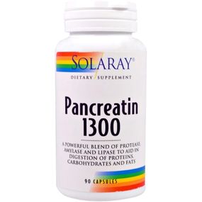 Панкреатин Solaray Pancreatin 1300 90 Caps SOR-04818