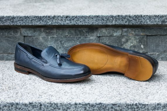 Туфлі лофери сині 42 розмір | Зображення 6