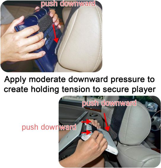 Универсальный автомобильный держатель для подголовника TFY для портативного DVD-плеера (7–10") | Зображення 5