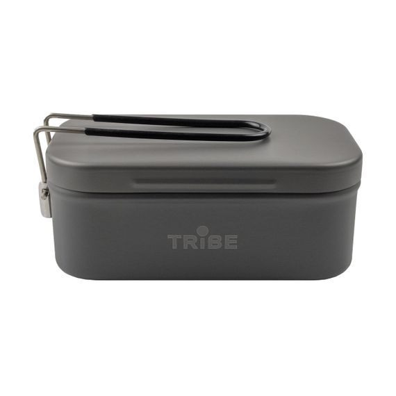 Контейнер для їжі туристичний Tribe Lunch Box Alu 0,5л, ланч-бокс алюмінієвий трайб, контейнер для їжі в похід та риболовлю
