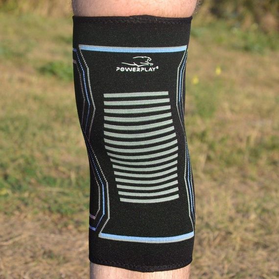Наколінники спортивні Паверплей PP-4099 Knee Support Чорно/Сині S/M (пара) | Зображення 6