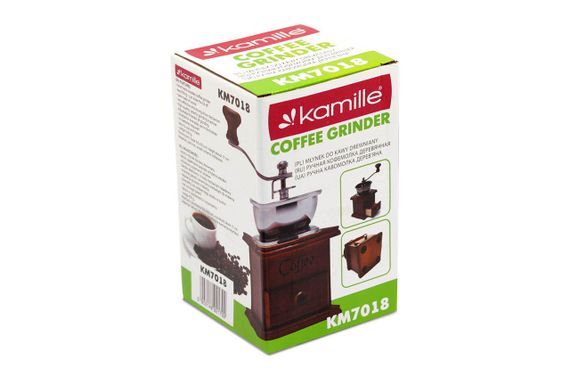 Кофемолка ручная Kamille - 205 мм деревянная (7018) | Зображення 2