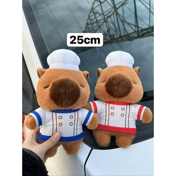 Плюшева іграшка Капібара-Повар 25 см, затишна та комфортна іграшка плюшева Повар Капібара | Зображення 1