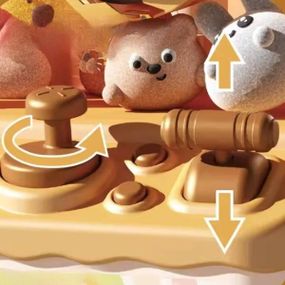 Автомат с краном Медвежонок игровой детский для ловли игрушек Желтый