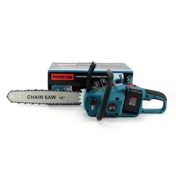 Акумуляторна ланцюгова пила Electric SAW 40-8 48 В із шиною 16 дюймів, двома акумуляторами та двома зарядними пристроями | Зображення 3