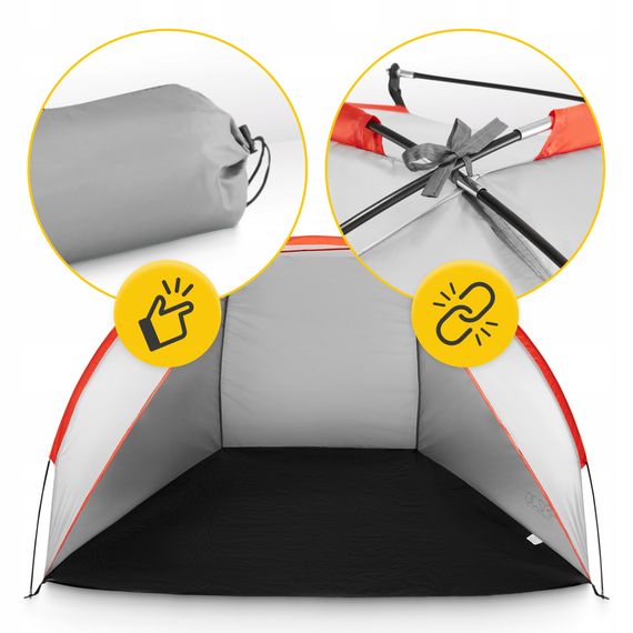 Намет пляжний 4FIZJO 200 x 115 см Grey (P-5905973401449) | Зображення 5