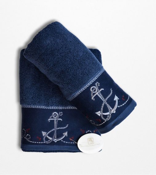 Подарочный набор полотенец Pupilla Pedro v3 Lacivert