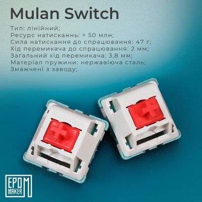 Клавиатура Epomaker Shadow-S TKL Mulan Switch Hot-Swap LCD Screen RGB Wireless/Bluetooth/USB UA White (SHS-W-M) | Зображення 3