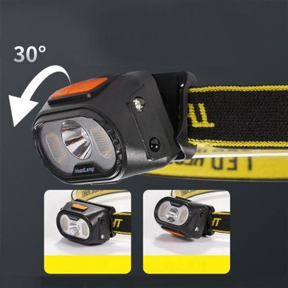 Ліхтар QU-266 налобний 2303-XPE+4SMD(yellow+red) | Зображення 1